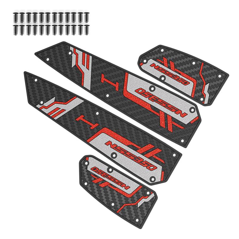 Ubxvamm Motorrad-Fußrasten, rutschfest, Gummi-Pad, Upgrades, stilvolle und funktionale Gummi-Fußrastenabdeckungen, einfache Installation für NSS350 von Ubxvamm