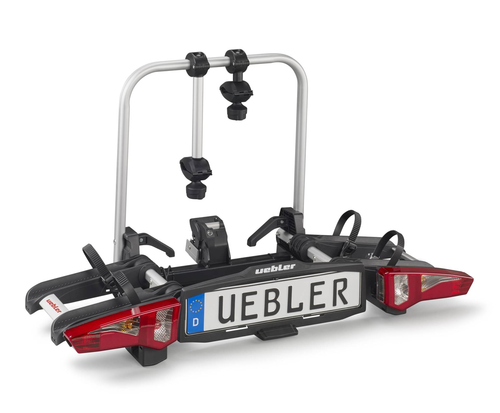 Uebler AHK I21 15900 Fahrradträger mit klappbarem Aufsatz, 60°, für 2 Fahrräder, Schwarz von Uebler