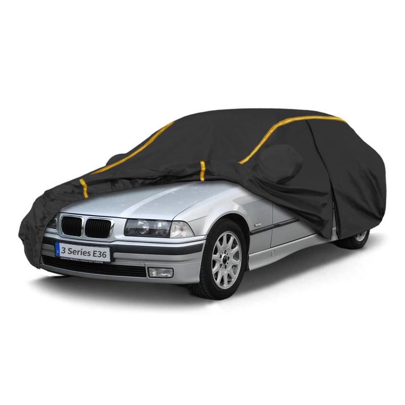 Autoabdeckung Wasserdicht für 𝐁𝐌W 3 Series E36 Coupe(1991-1999),Vollgarage Autoplane für Regen Sonne Staub Schutz Schneeschutz,Winter Sommer Auto Abdeckplane Outdoor Atmungsaktiv von Ufgwhirl