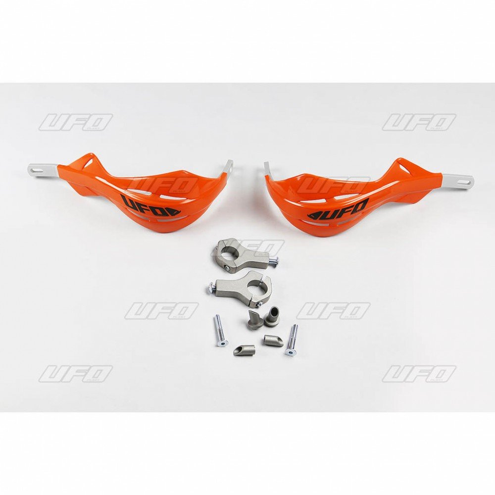 UFO Alu Handprotektoren Handschützer geschlossen BRUSH orange für 28,6mm Lenker von Ufo Plast