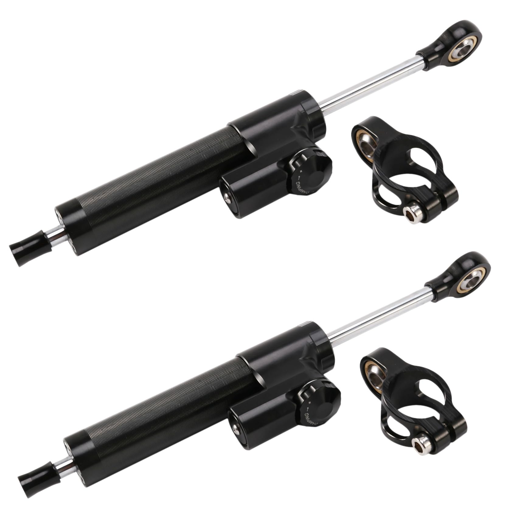 Uhidka 2X Universeller Lenkungs Dämpfer Motorrad Stabilisator Linear Umgekehrte Sichere Kontrolle CNC für MT09 MT07 YZF R1 R6 Schwarz von Uhidka