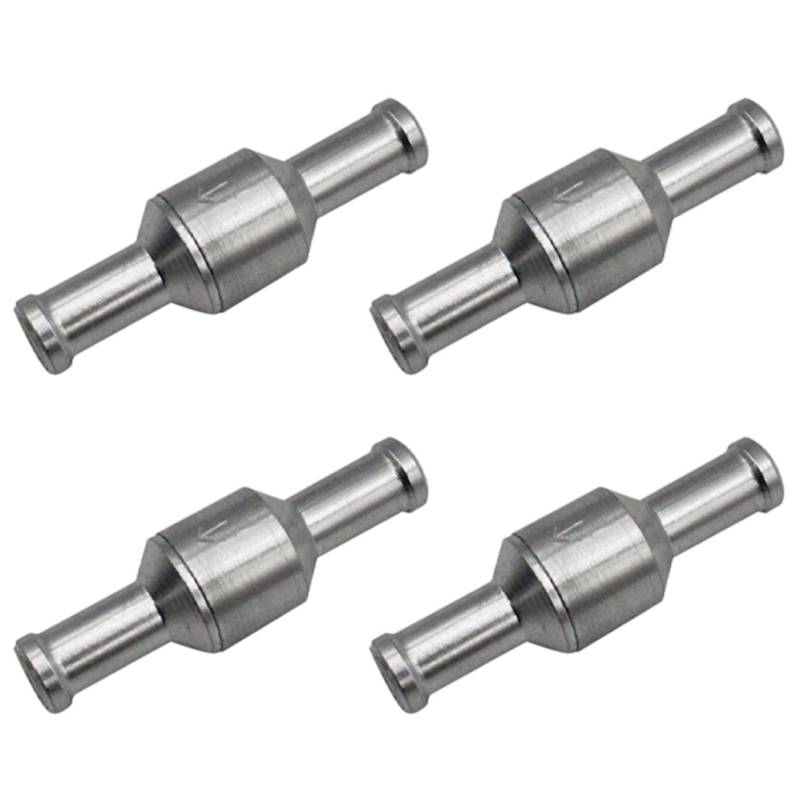 Uhidka 4 Stücke 8 mm Rück Ventil Bremse Servover Stärker Kein Rück Lauf Inline Einweg Ventil Rück Ventil Vakuum Aluminium Ventil von Uhidka