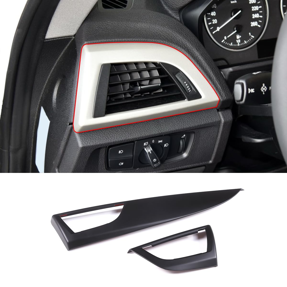 Armaturenbrett Verkleidung Verkleidung Verkleidung für BMW 1/2 Serie F20 F21 F22 2012-2016 Zubehör Instrumentententafel Lüftungsauslass Abdeckung Trim Kit Mittelkonsole Armaturenbrett Lüftungsgitter von Uieohout