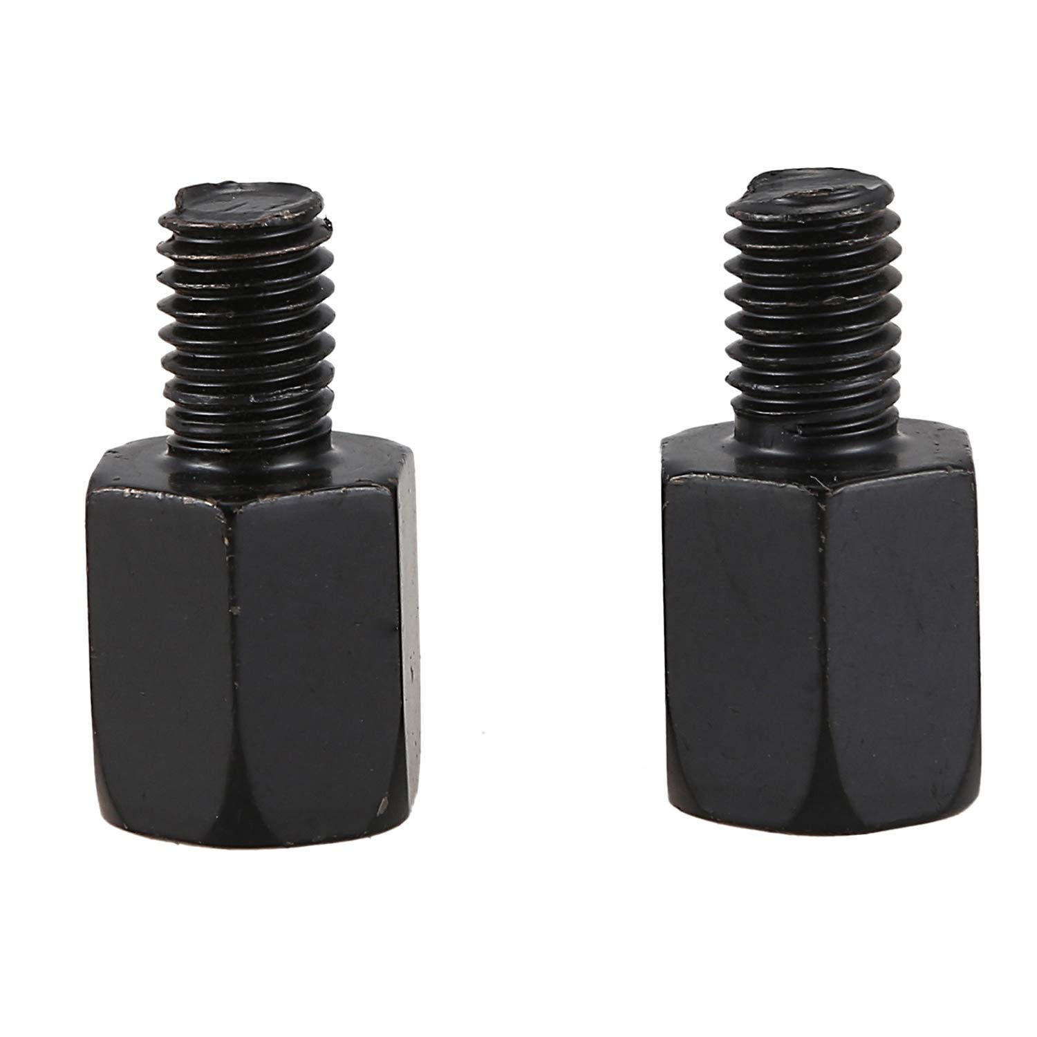 Uikdjgu 2 PCS Mirror Adapter KONVERTER IM UHRZEIGERSINN 8MM BIS 10MM SCHWARZ von Uikdjgu