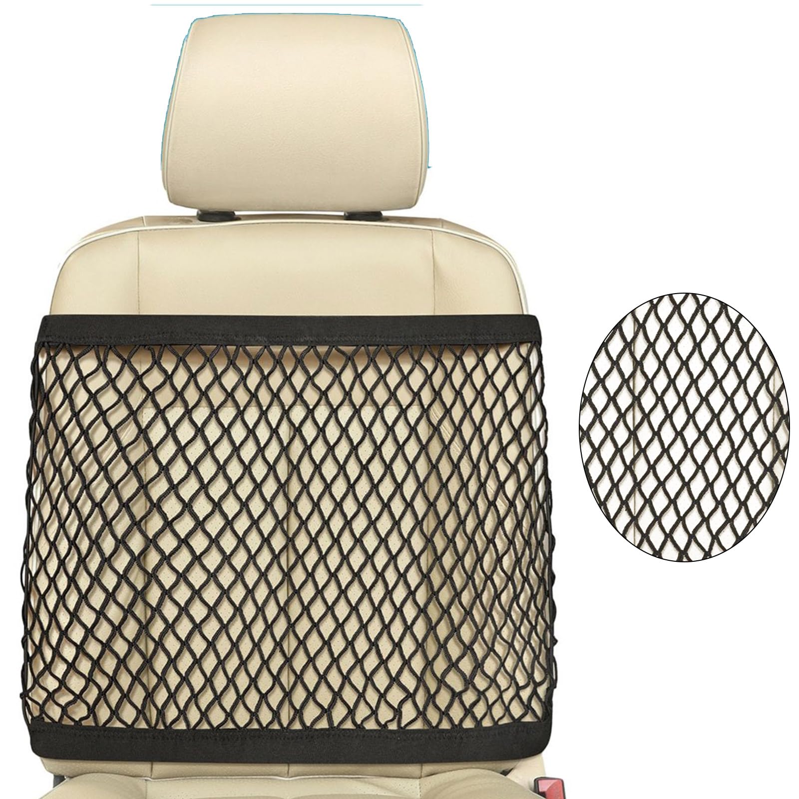 Elastischer Auto Organizer Auto Taschenhalter Netz Für Vordersitze Caddys Auto Organizer Aufbewahrung Automobil Mesh Netz Auto Front Organizer Praktische Auto Aufbewahrungslösung Organisieren von Ukbzxcmws