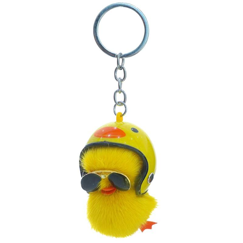 Ukbzxcmws Cartoon Plüsch Enten Schlüsselanhänger Für Auto Schlüsselanhänger Modische Schlüsselanhänger Helm Enten Schlüsselanhänger Mit Sonnenbrille Kleines Geschenk Schlüsselanhänger von Ukbzxcmws