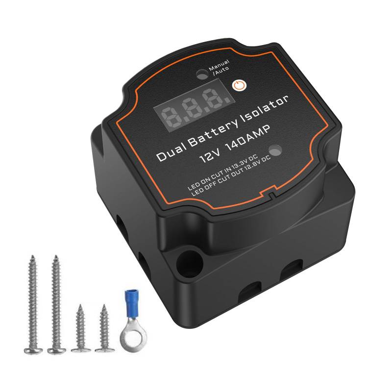 Ukbzxcmws Doppelter Batterie Trennschalter 12 V 140 A Spannungsempfindliche Relais Für PKW LKW Wohnmobile Spannungsempfindliche Relais IP68 von Ukbzxcmws