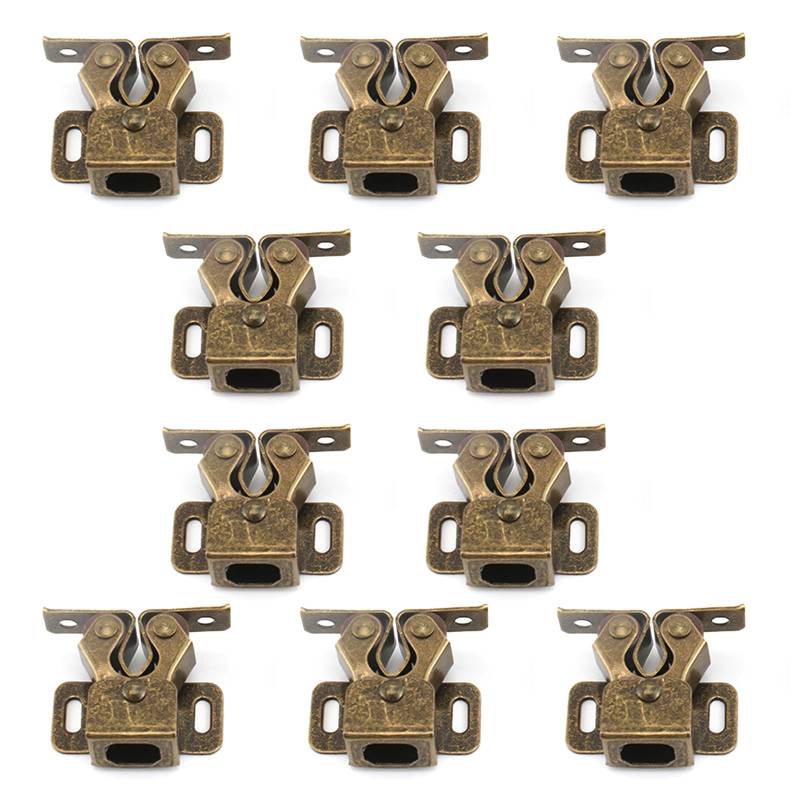 Ukbzxcmws Double Roller Catch Cupboard Cabinet Door Homes Kitchen Hardware 10Pcs Double Roller Catches for Home Campers von Ukbzxcmws