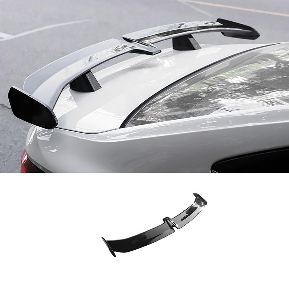 Auto ABS Spoiler Wing, Für Audi S8 2007-2017 Heckspoiler Fahrzeugstabilität Auto Tuning Spoiler Car Heckflügel Dekoration Zubehör,B/Glossy Black von Uklal