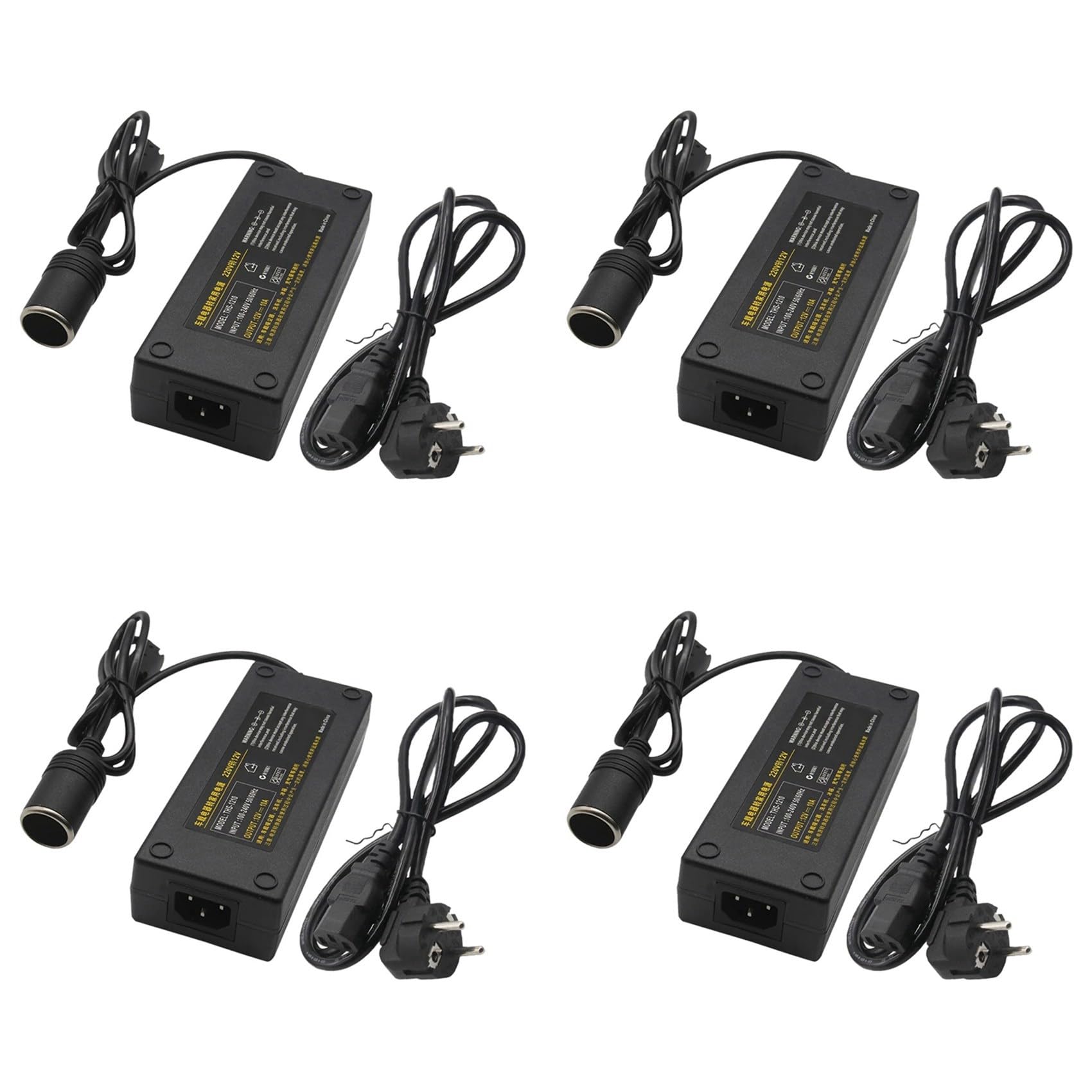 Umsoxhy 4X 12V 15A 160W Auto Strom 220V zu 12V Auto Strom Adapter Konverter Auto Haus Zigaretten AnzüNder Konverter EU Stecker von Umsoxhy