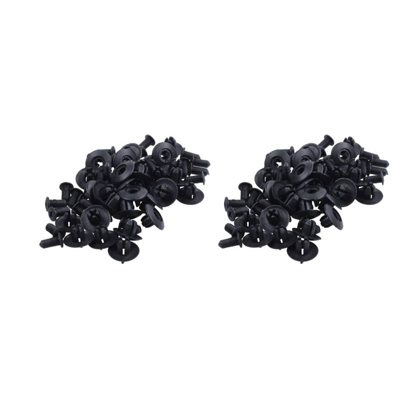 Umsoxhy 60X 8mm Auto Clips Passend Für Front Push-Type Halteklammern Schwarz von Umsoxhy