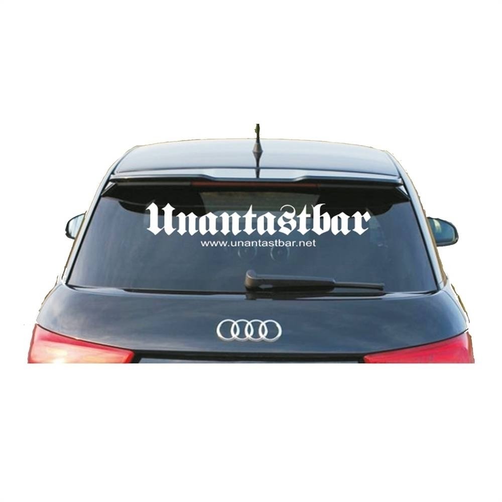 Unantastbar Logo Heckscheibenaufkleber Farbe: Weiß (Außen) von Unantastbar