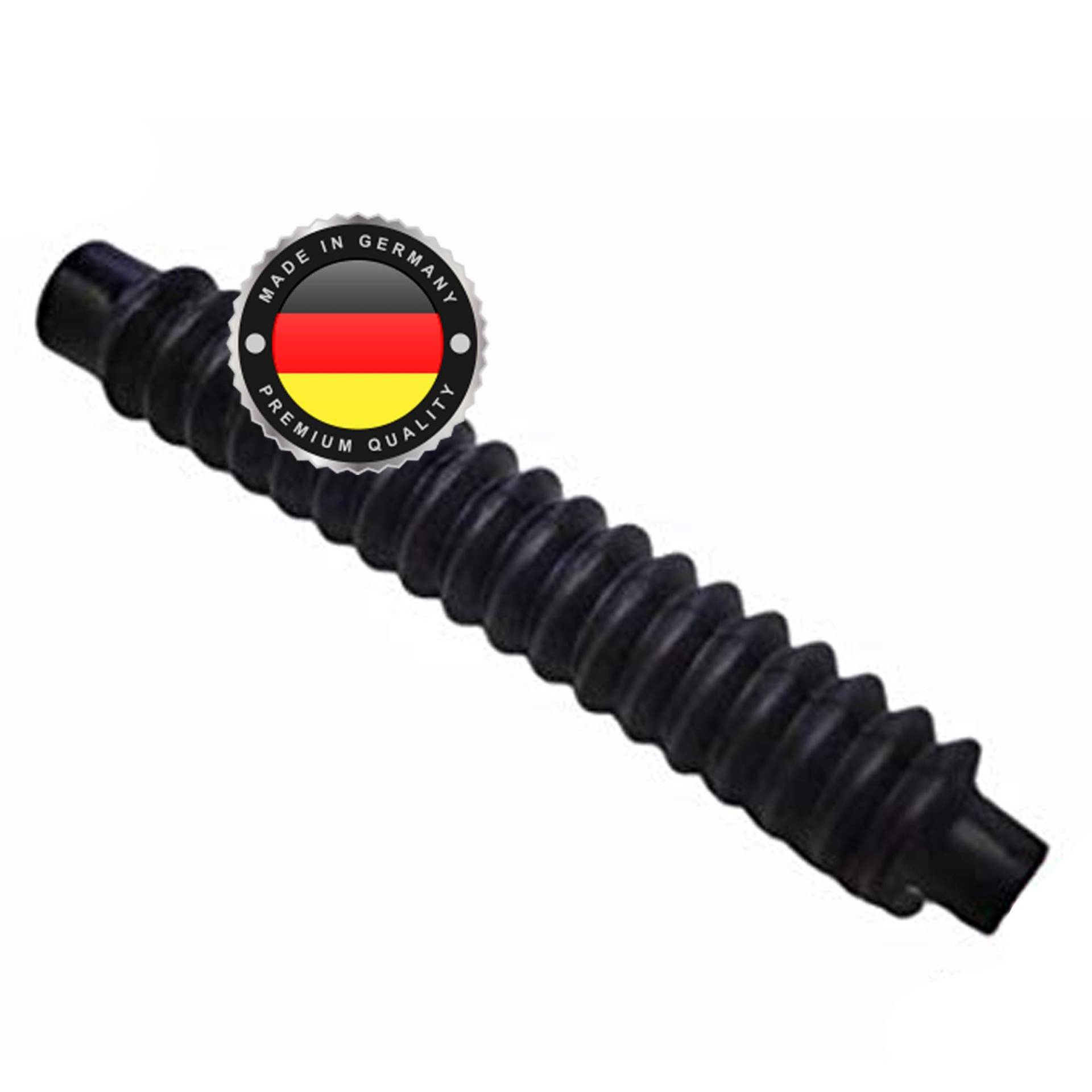 WS · SYSTEM 1x Universal Faltenbalg aus Gummi – 1 Stk flexible & dehnbare Achsmanschette MADE IN GERMANY aus hochwertigem PVC – Schelle in Größe: L 53mm-175m Ø12 mm / 14mm von WS · SYSTEM