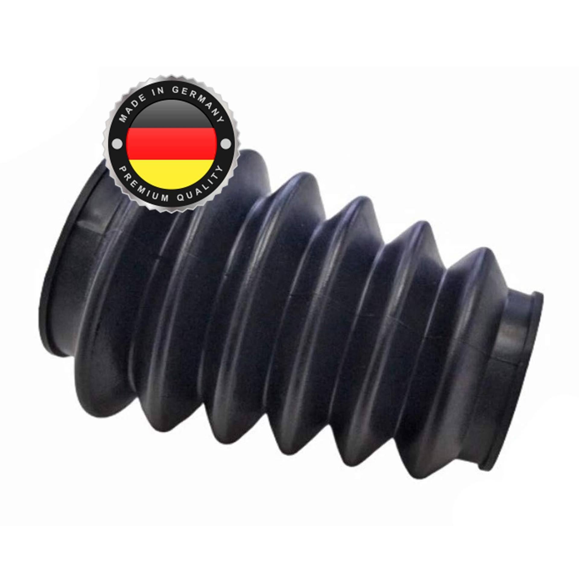 WS · SYSTEM 1x Universal Faltenbalg aus Gummi – 1 Stk flexible & dehnbare Achsmanschette MADE IN GERMANY aus hochwertigem PVC – Schelle in Größe: L 70mm-170m Ø 60mm/75mm von WS · SYSTEM