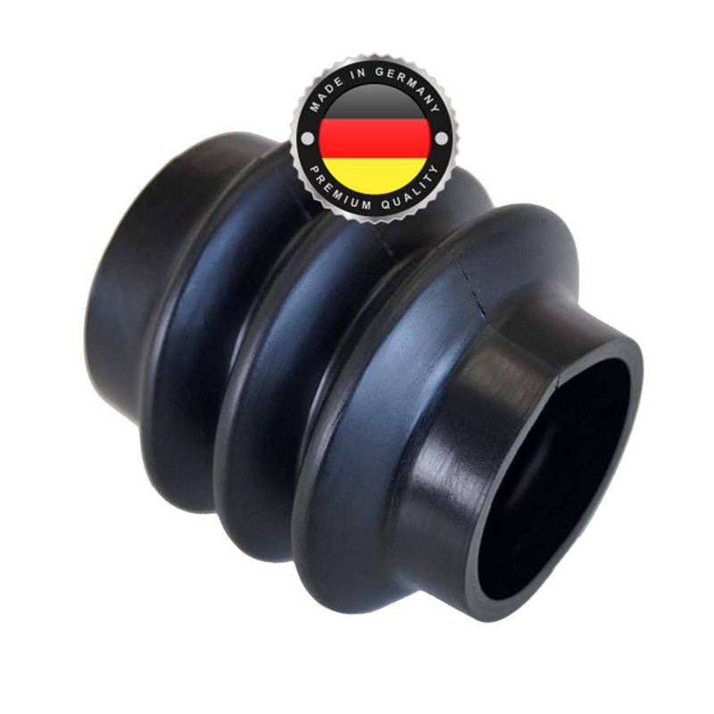 WS · SYSTEM 1x Universal Faltenbalg aus Gummi – 1 Stk flexible & dehnbare Achsmanschette MADE IN GERMANY aus hochwertigem PVC – Schelle in Größe: L 40mm-65mm Ø37mm/45mm von WS · SYSTEM