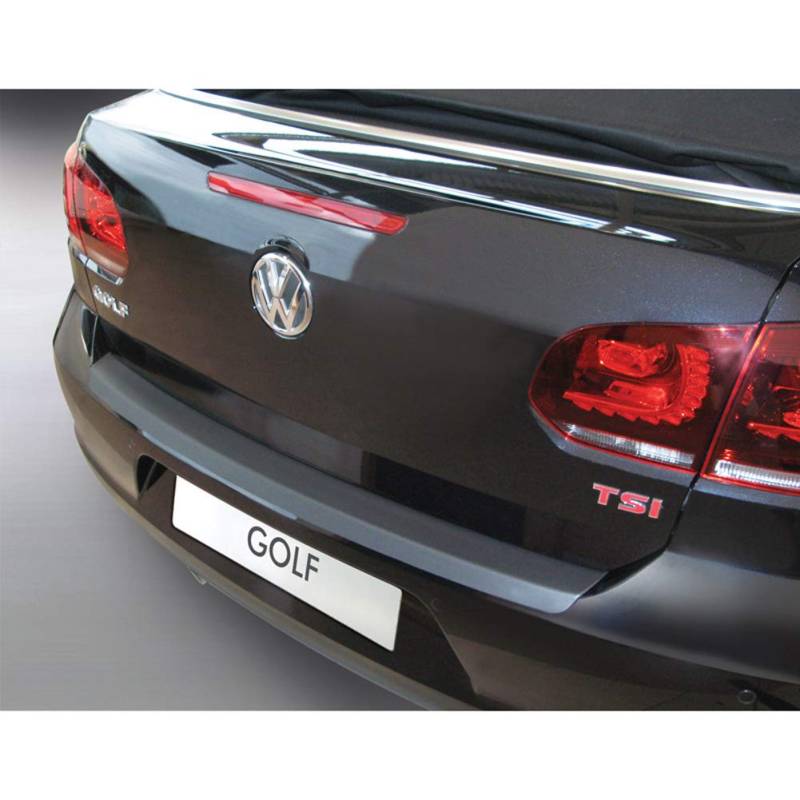 ABS Heckstoßstangenschutz kompatibel mit Volkswagen Golf VI Cabrio 2011- Schwarz, Mattschwarz von RGM