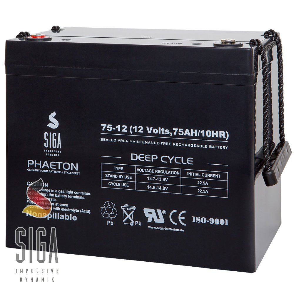 Akku 12V 75AH AGM Gel Batterie Boot Elektromobil Rollstuhl Seniorenmobil 80AH von Unbekannt