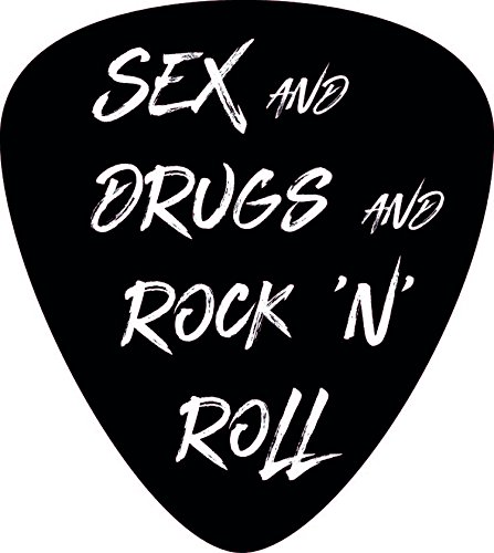 Unbekannt Aufkleber Plektrum Sex and Drugs and Rock 'n' Roll ca. 10x9 cm von Unbekannt