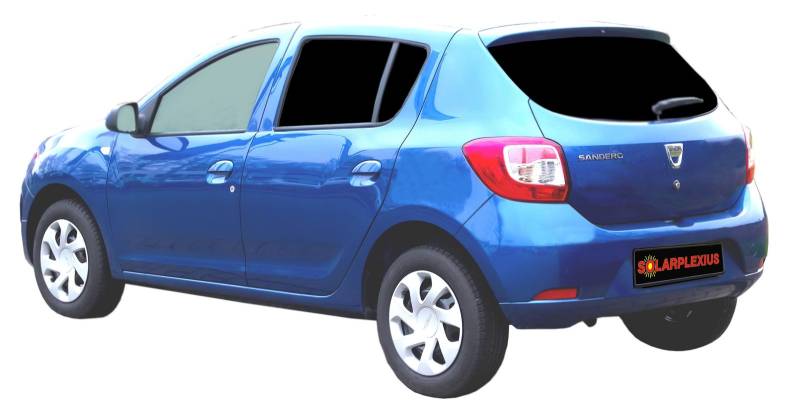 Solarplexius Auto-Sonnenschutz Scheiben-Tönung passgenau für Dacia Sandero 5-Türer Bj. 2012-20 Keine Folie Komplettsatz von Solarplexius