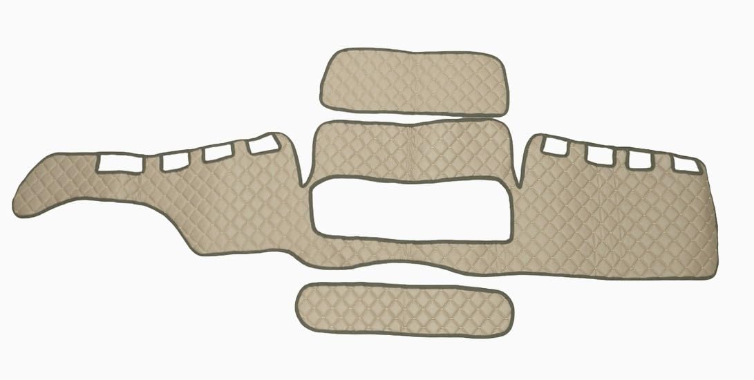 Beigefarbenes Dashboard Eco Leder Matten Bezüge für MAN TGX 2007-2019 von 24/7 AUTO