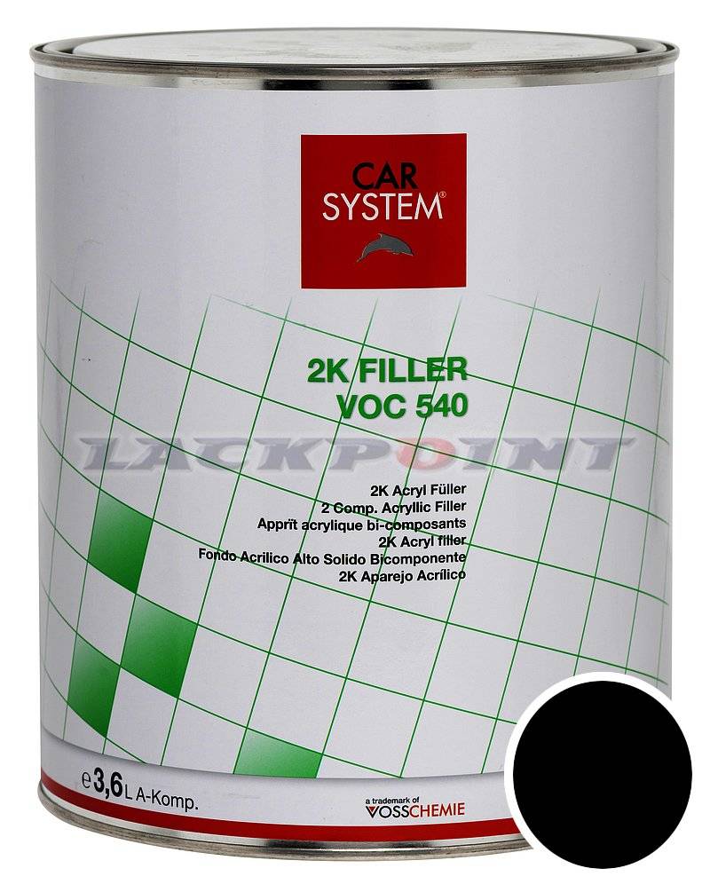 CAR SYSTEM 2K Füller VOC 540 schwarz 3,6 Liter 144.353 von CAR SYSTEM