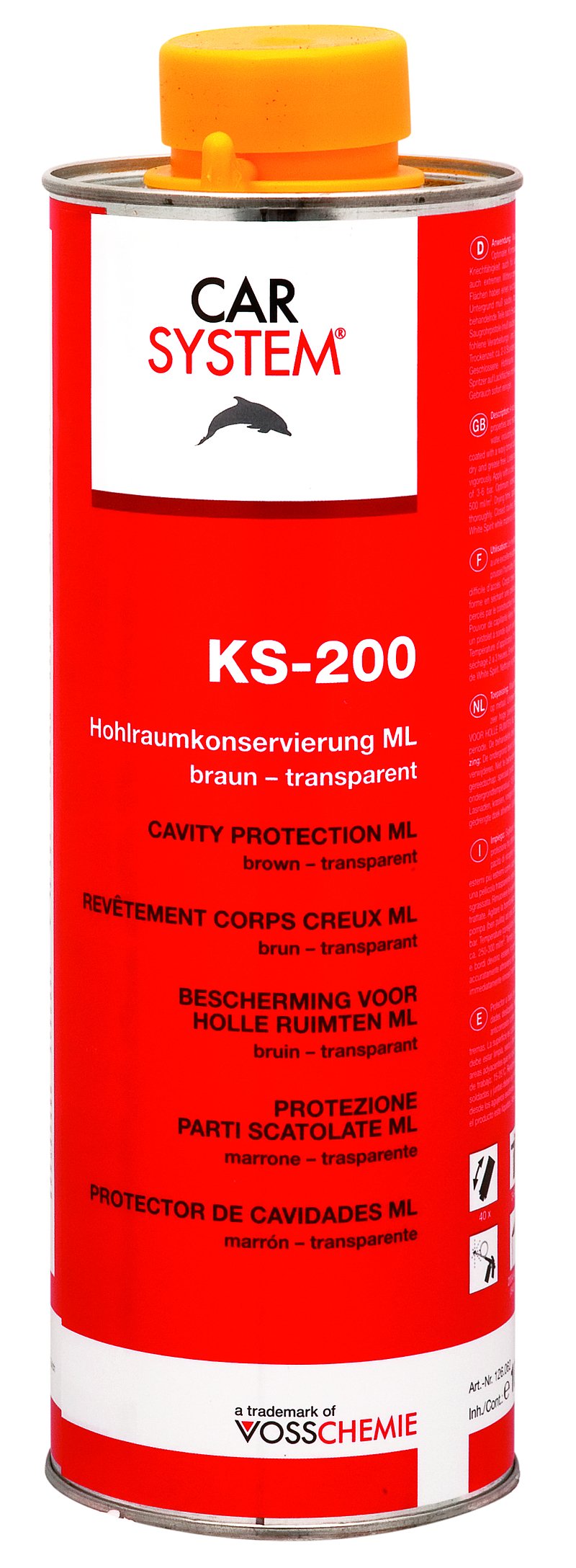 CARSYSTEM Hohlraumkonservierung ML KS 200 braun - transparent 1 Liter 126.062 von CAR SYSTEM