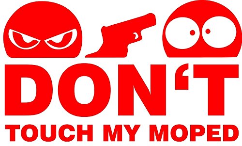 Don't Touch My Moped Aufkleber Sticker JDM Motorrad rot ca. 11x7 cm von sticker-dealer