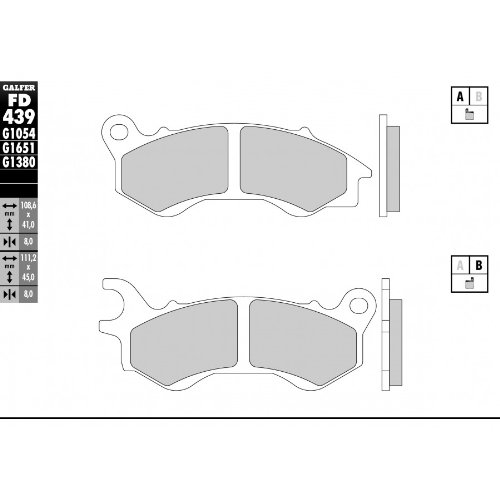 Galfer Bremsbeläge Sinter Scooter FD439G1380 von GALFER