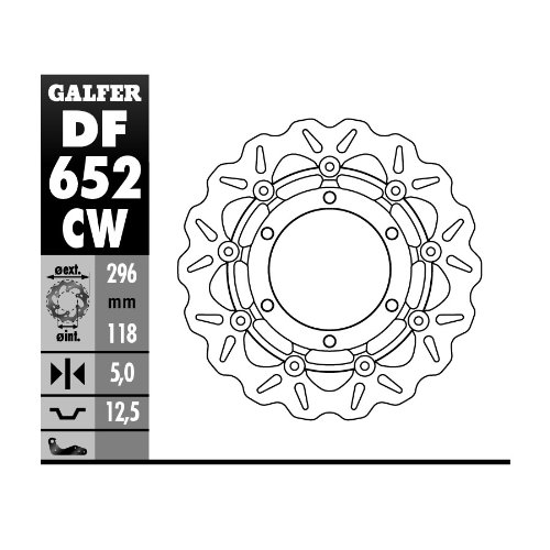 Galfer Bremsscheibe Wave schwimmend DF652CW von Unbekannt