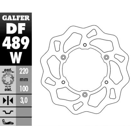 Galfer Bremsscheibe Wave starr DF489W von Unbekannt