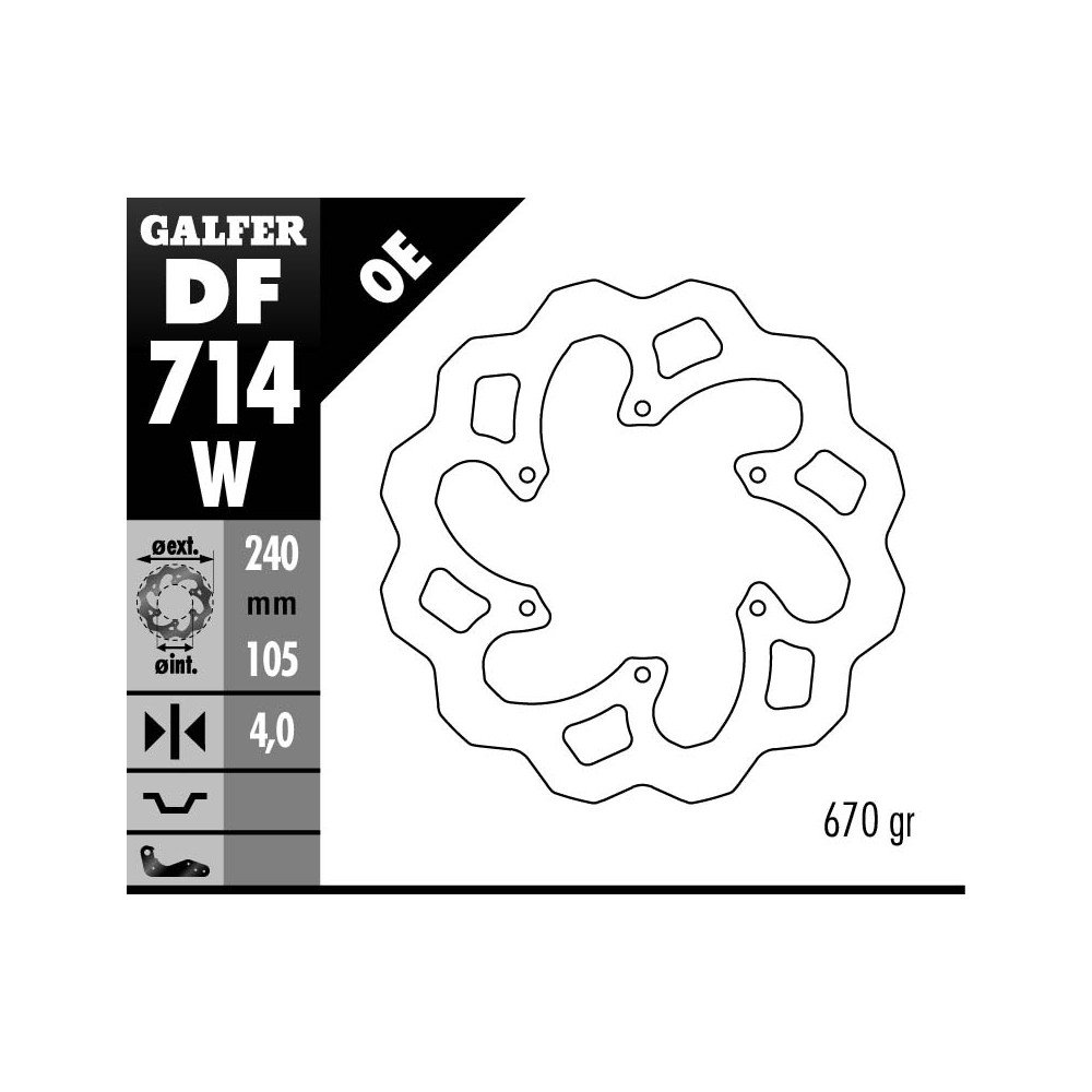 Galfer Bremsscheibe Wave starr DF714W von Unbekannt