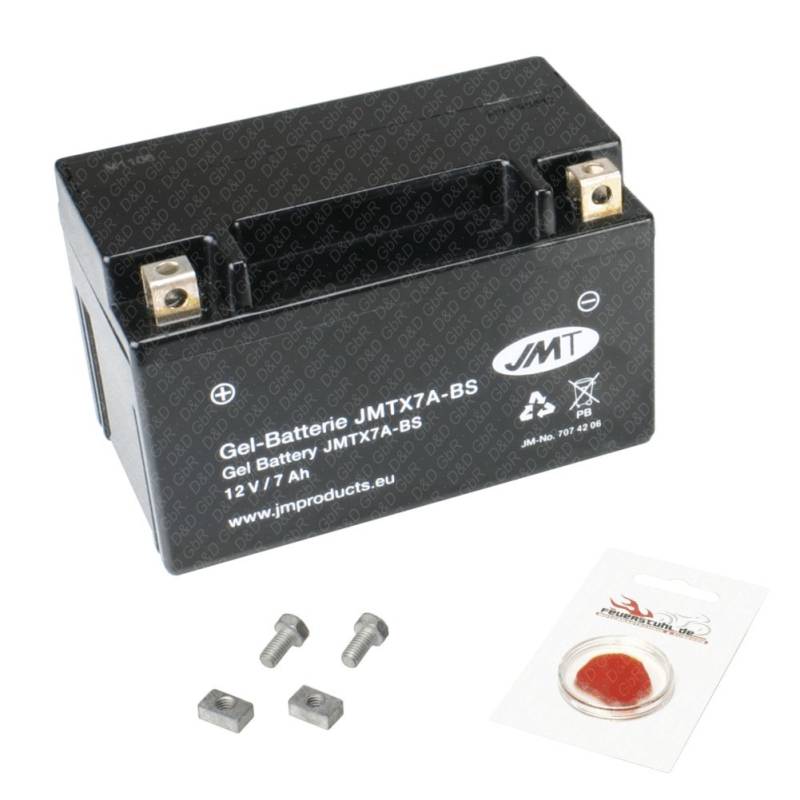 Gel-Batterie für SYM Mio 50, 2006-2008 (Typ HU05W), wartungsfrei, inkl. Pfand €7,50 von Unbekannt