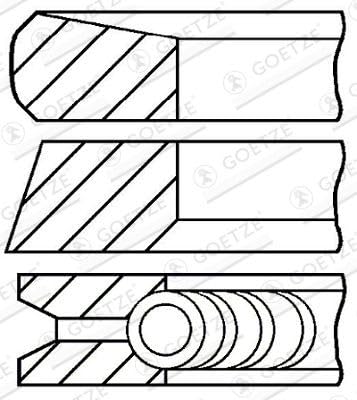 Goetze Engine 08-137507-00 Kolbenringsatz von Unbekannt