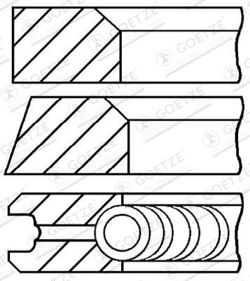 Goetze Engine 08 – 295400 – 00 Kolben-Scheinwerfer-Set von Goetze Engine