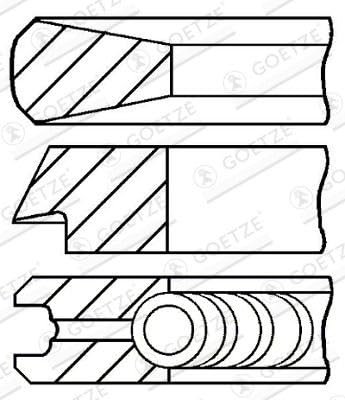 Goetze Engine 08-425000-00 Kolbenringsatz von Unbekannt