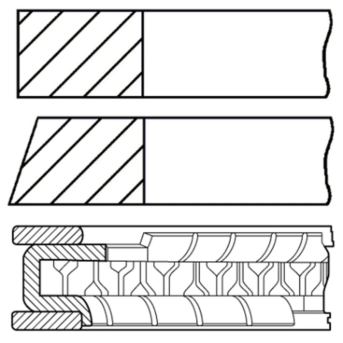 Goetze Engine 08-428300-00 Kolbenringsatz von Unbekannt