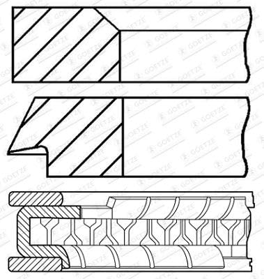 Goetze Engine 08-445800-00 - Kolbenringsatz von Unbekannt