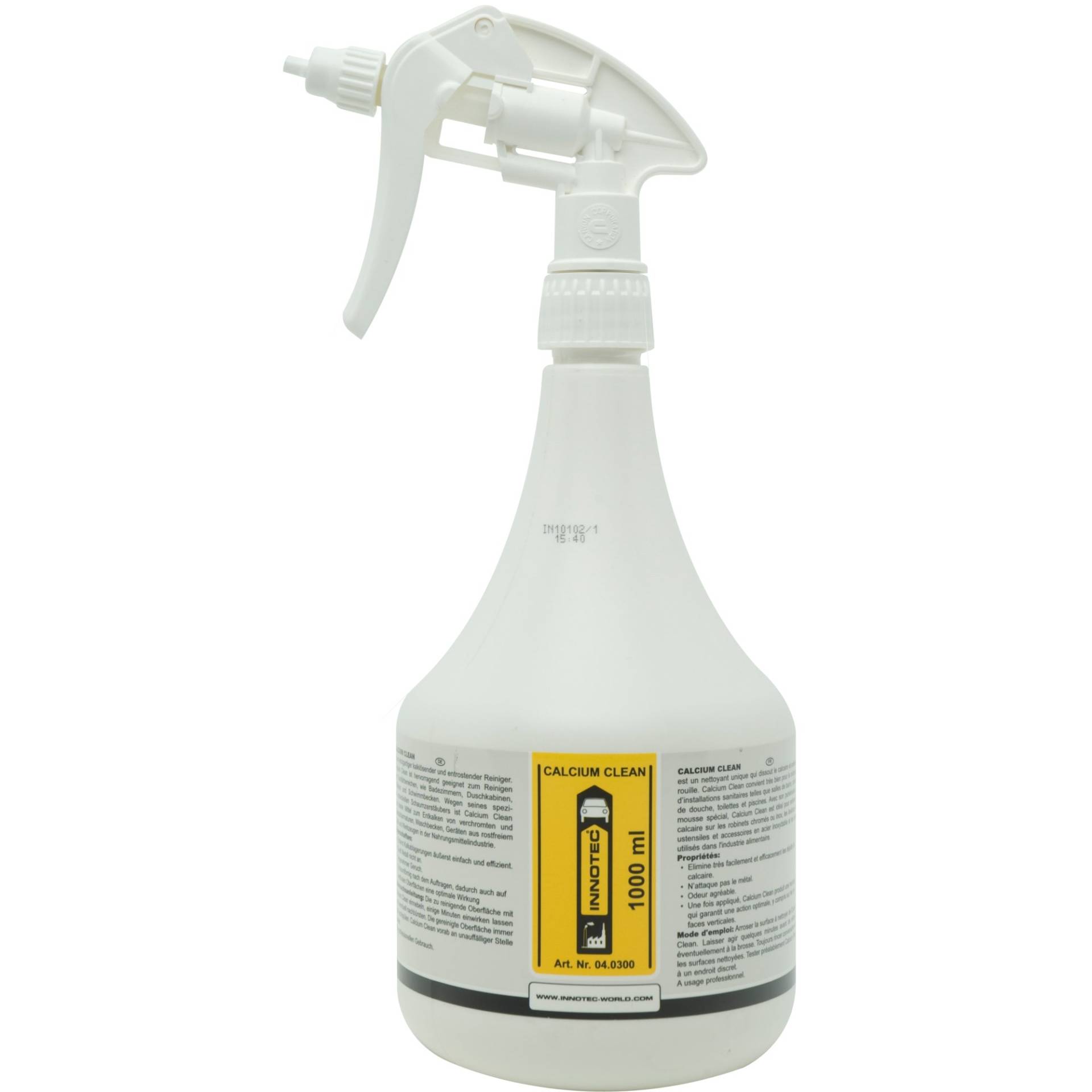 Innotec Calcium Clean Kalk-/Flugrostentferner Kalklöser Kalkreiniger Entkalker Rostlöser 1 Liter Sprühflasche von Innotec