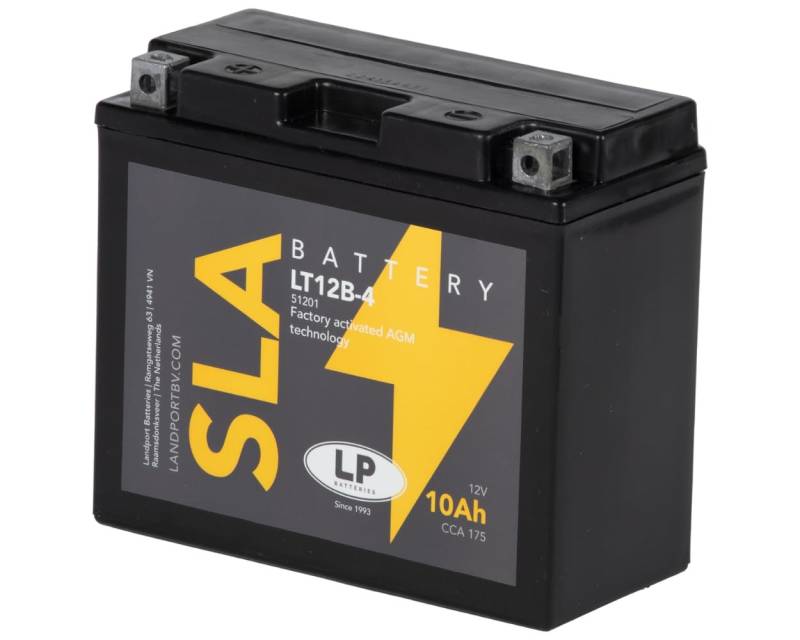 LANDPORT Batterie 12 V 10 Ah (MS LT12B-4) [wartungsfrei & versiegelt] kompatibel mit Ducati, Kawasaki von Unbekannt