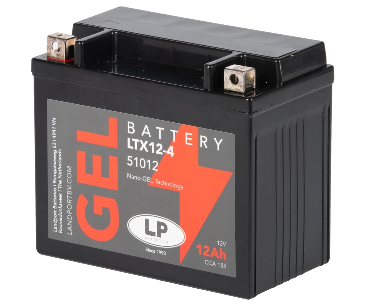 LANDPORT Batterie LTX12-4 Gel 12V 12Ah kompatibel für Roller Motorrad Gilera Runner, Honda CB, Aprilia SR, Piaggio MP3, Suzuki GSX-R, Vespa LXV YTX12-BS CTX12-BS 51012 GTX12-BS von Unbekannt