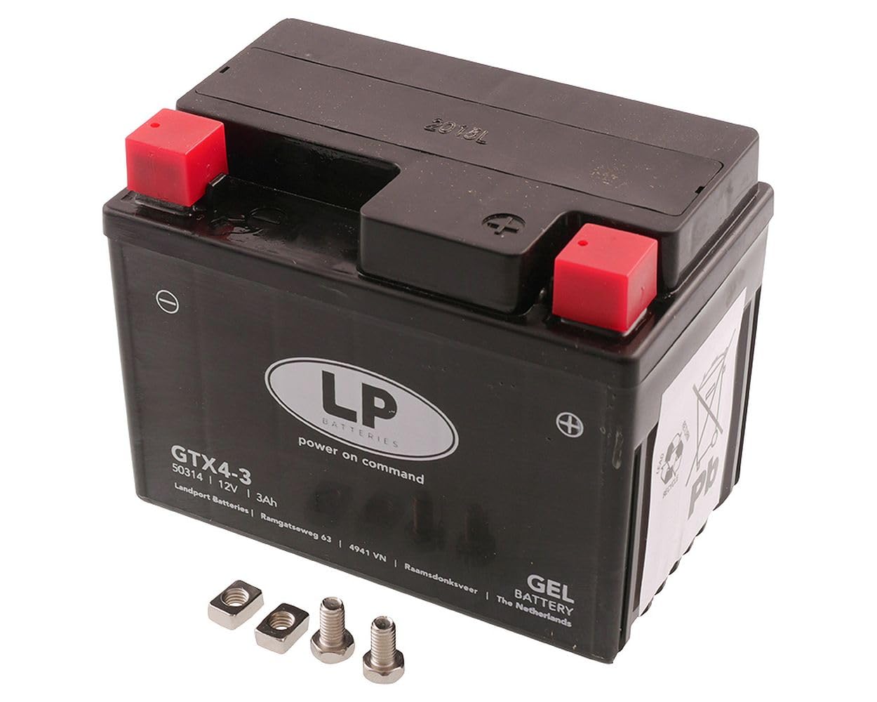 LANDPORT Batterie LTX4-3 Gel 12V 3Ah kompatibel für Gilera Runner, Piaggio NRG, MBK Nitro, Booster, Yamaha Aerox, BWS, Peugeot Speedfight 2, YTX4L-BS, CTX4L-BS, 50314 von Unbekannt