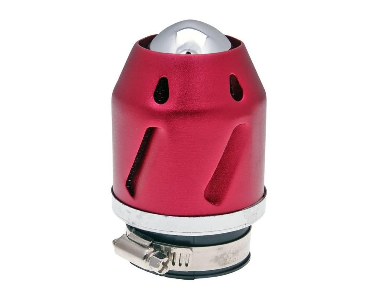 Luftfilter Grenade rot gerade 35/42mm Anschluss kompatibel für Roller. Scooter, Mofa universal von Unbekannt