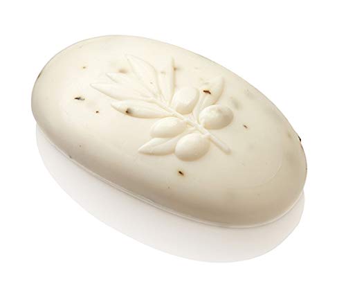 Schafmilchseife oval Olive weiß Relief 110 g 10 x 5,5 cm von Unbekannt