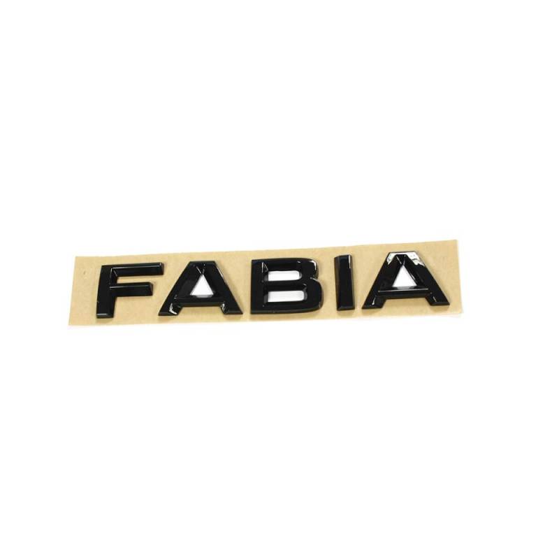 Schriftzug Fabia schwarz Aufkleber Emblem Blackline Logo von Skoda