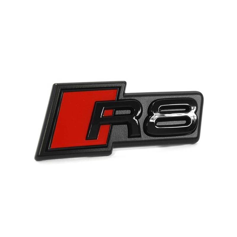 Audi Original R8 Schriftzug Emblem Logo Schwarz Front Kühlergrill von Audi