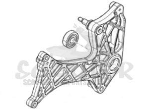 Schwingarm Piaggio Schwinge Hinterrad, rechts für GT/GTS, 1A001903 von PIAGGIO