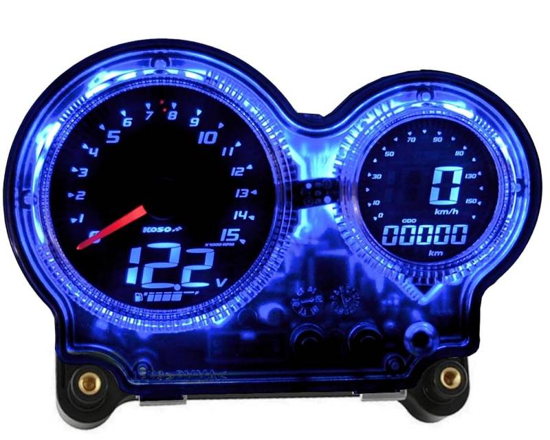 Tacho KOSO Digital EVO, digitales LED Display, Speed/ODO/Trip/RPM für Yamaha Aerox/MBK Nitro von Unbekannt