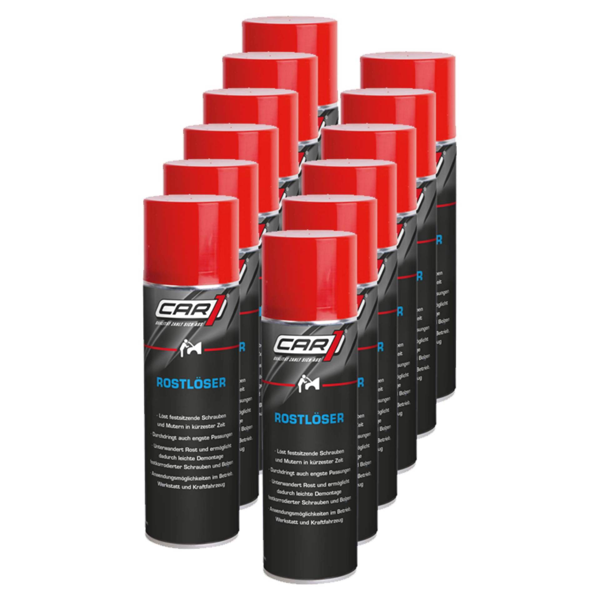 Unbekannt 12X Car1 Rostlöser Spray Muttern Schrauben 300 Ml von Unbekannt