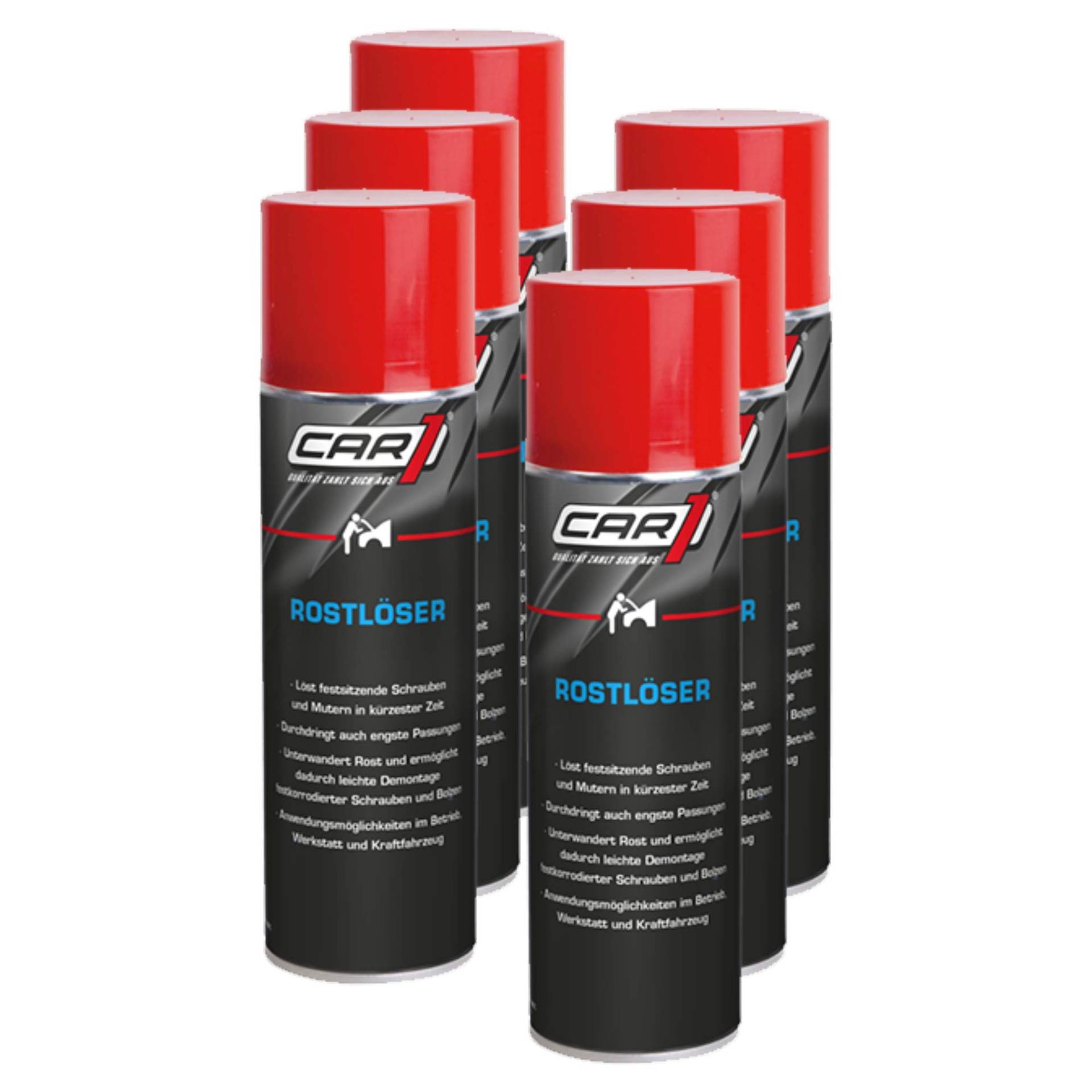 Unbekannt 6X Car1 Rostlöser Spray Muttern Schrauben 300 Ml von Unbekannt