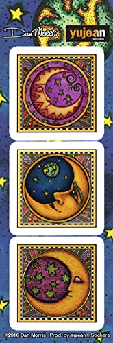 Aufkleber Mond und Sterne Sticker Stars Erde Umwelt Peace Drieden ca. 11 cm von unbekannt